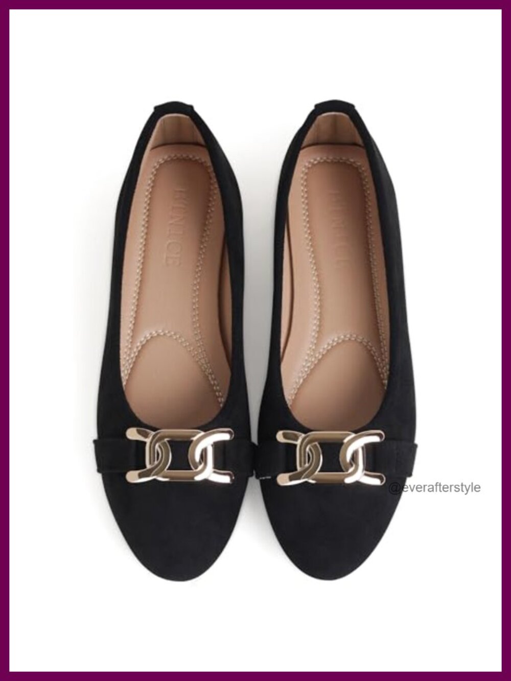 BTNICE Women's Round Toe Ballet Flats Comfortable Slip On Faux Suede Work Shoes